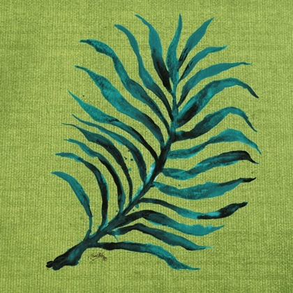 Picture of LEAF ON GREEN BURLAP
