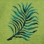 Picture of LEAF ON GREEN BURLAP
