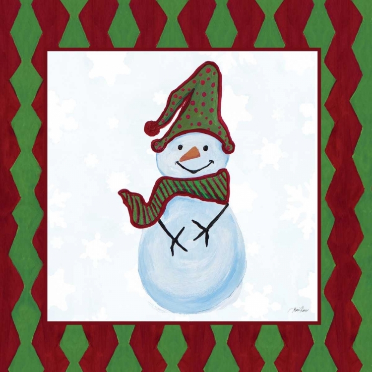 Picture of SNOWMAN ZIG ZAG SQUARE III