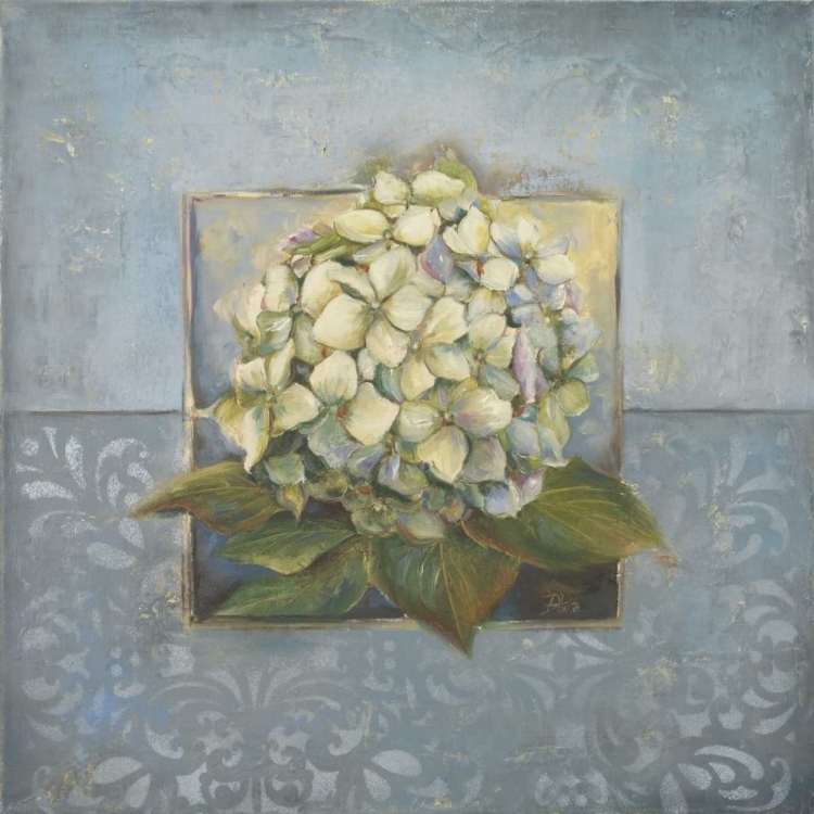 Picture of HYDRANGEAS ON BLUE I