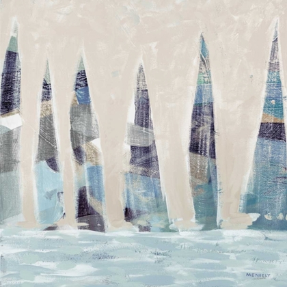 Picture of MUTED SAIL BOATS SQUARE I