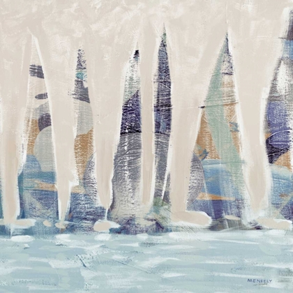 Picture of MUTED SAIL BOATS SQUARE II