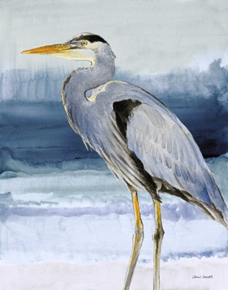 Picture of HERON ON BLUE I