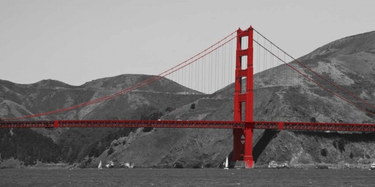 Picture of GOLDEN GATE BRIDGE WITH RED POP