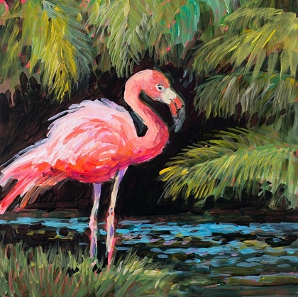 Picture of RELAXING FLAMINGO I