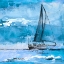 Picture of COASTAL BOATS IN WATERCOLOR I