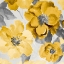 Picture of YELLOW AND GRAY FLORAL DELICATE I