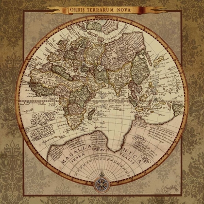 Picture of DAMASK WORLD MAP II