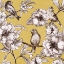 Picture of PEONIES AND BIRDS ON YELLOW I
