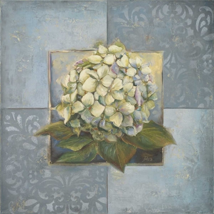 Picture of HYDRANGEAS ON BLUE I