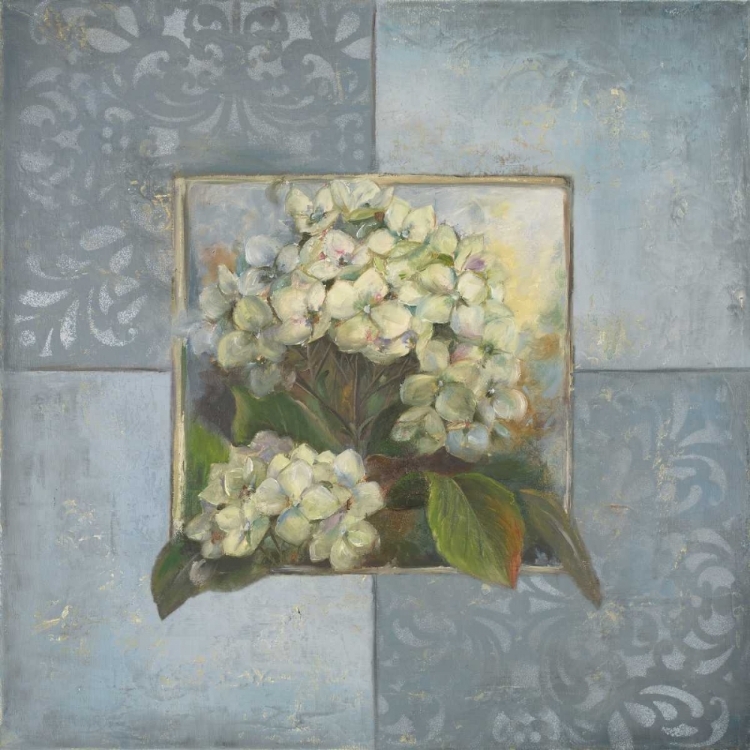 Picture of HYDRANGEAS ON BLUE II