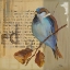 Picture of BLUE LOVE BIRDS I