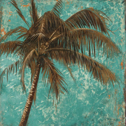 Picture of PALM ON TURQUOISE I