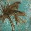 Picture of PALM ON TURQUOISE II