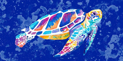 Picture of VIBRANT BLUE SEA TURTLE