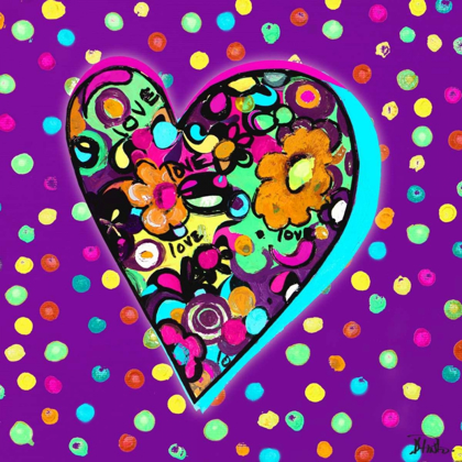 Picture of NEON HEARTS OF LOVE I