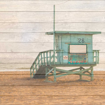 Picture of LIFEGUARD HOUSE ON WOOD