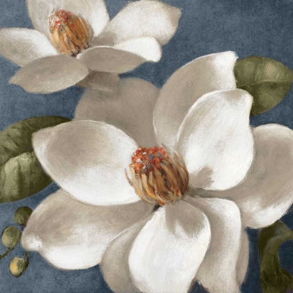 Picture of MAGNOLIAS ON BLUE I