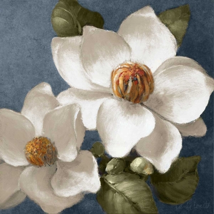 Picture of MAGNOLIAS ON BLUE II