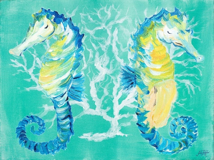 Picture of SEAHORSES ON CORAL