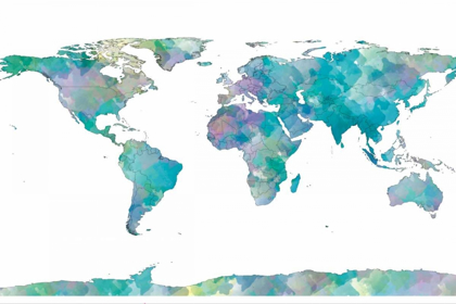 Picture of WORLD MAP WATERCOLOR