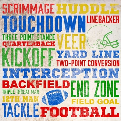 Picture of COLORFUL FOOTBALL TYPOGRAPHY