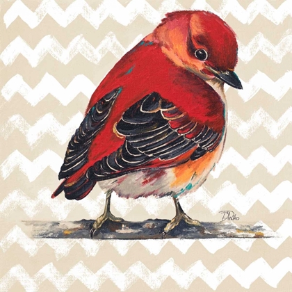 Picture of CHEVRON BABY RED BIRD I