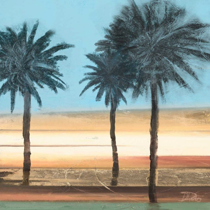 Picture of COASTAL PALMS ON AQUA