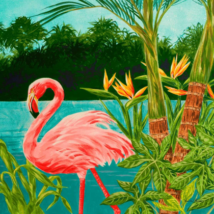 Picture of HOT TROPICAL FLAMINGO I