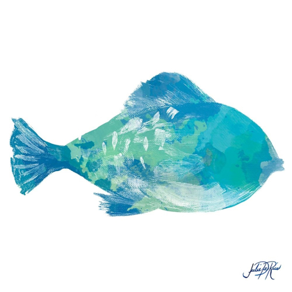 Picture of WATERCOLOR FISH IN TEAL II