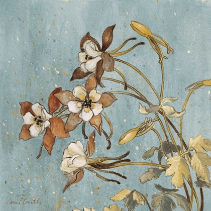 Picture of WILD FLOWERS ON BLUE II