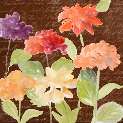 Picture of FRAGRANT GARDEN ON BROWN II
