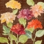 Picture of FRAGRANT GARDEN ON BROWN I