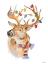 Picture of DEER WITH LIGHTS AND SCARF