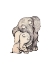 Picture of WHIMSICAL WOODEN ELEPHANTS