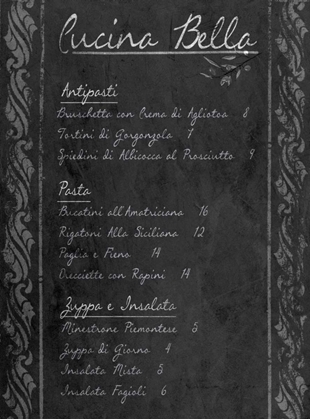 Picture of ITALIAN MENU WITH BORDER I