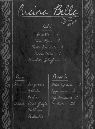 Picture of ITALIAN MENU WITH BORDER II