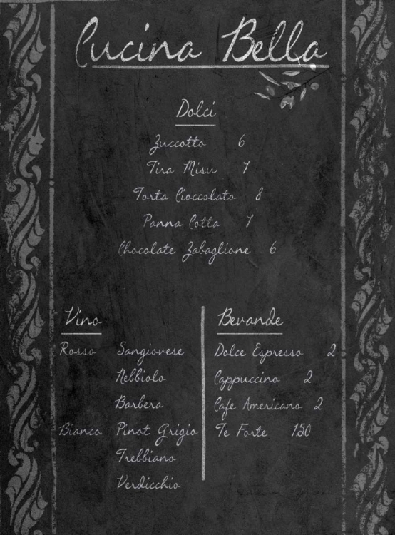 Picture of ITALIAN MENU WITH BORDER II