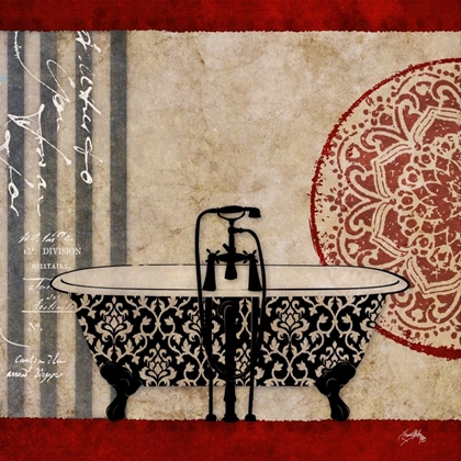 Picture of RED GARDEN BATH I