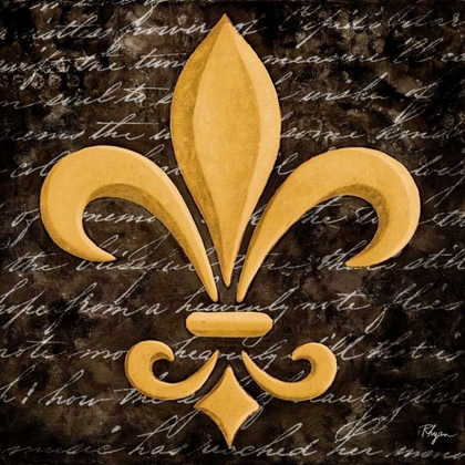 Picture of SCRIPTED GOLD FLEUR DE LIS I