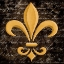 Picture of SCRIPTED GOLD FLEUR DE LIS I