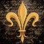Picture of SCRIPTED GOLD FLEUR DE LIS II