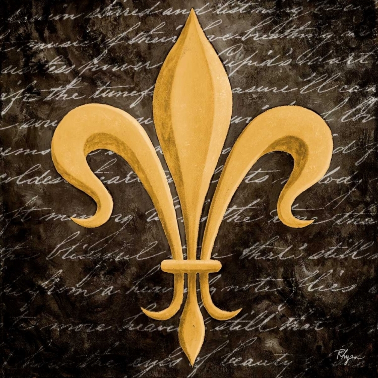 Picture of SCRIPTED GOLD FLEUR DE LIS II