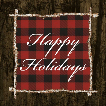 Picture of HAPPY HOLIDAYS ON PLAID
