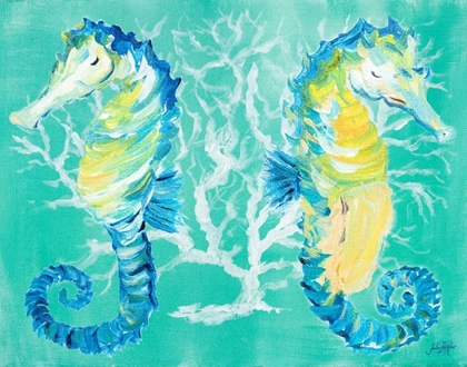 Picture of SEAHORSES ON CORAL