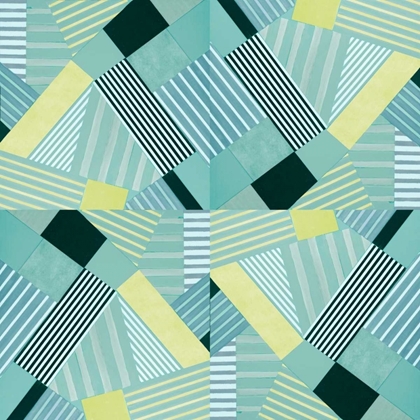 Picture of GEO STRIPES IN PALE TEAL
