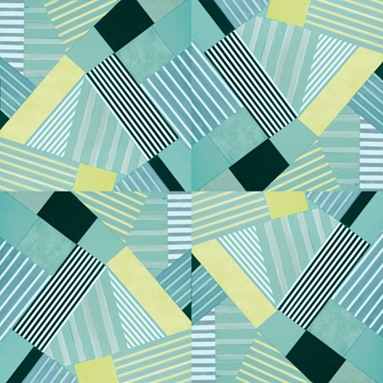 Picture of GEO STRIPES IN PALE TEAL