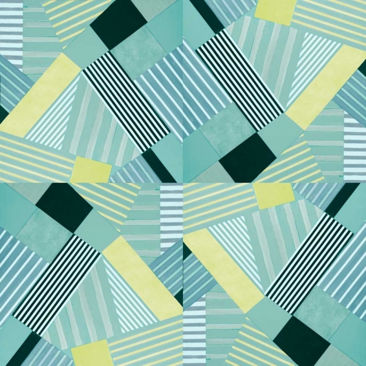 Picture of GEO STRIPES IN PALE TEAL