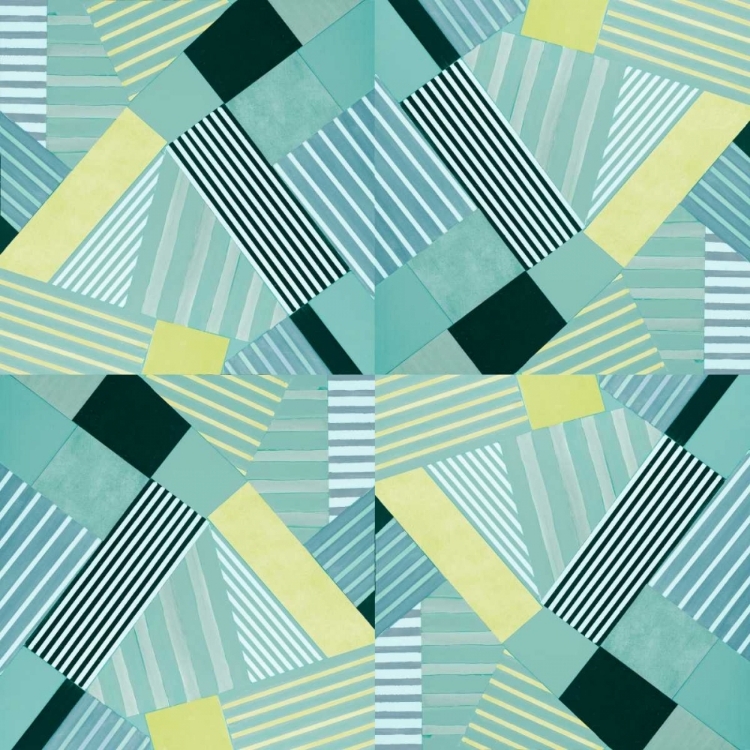 Picture of GEO STRIPES IN PALE TEAL