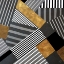 Picture of GEO STRIPES IN GOLD AND BLACK II